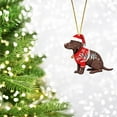 thumbnail image 2 of ZCSKFIN Chocolate Labrador Retriever Wooden Christmas Ornament, Handcrafted Hanging Dog Decor for Xmas Tree, Festive Holiday Decoration for Dog Lovers, 2 of 7
