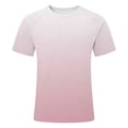 thumbnail image 4 of Men's and Big Men's Workout Shirt Athletic Core Shirt Quick Dry Moisture Wicking Short Sleeve Performance T-Shirt Gradient,Pink,L, 4 of 4