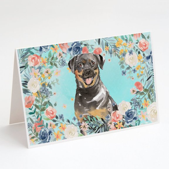 Caroline's Treasures Rottweiler Greeting Cards with Envelopes, 5" x 7" (8 Count)