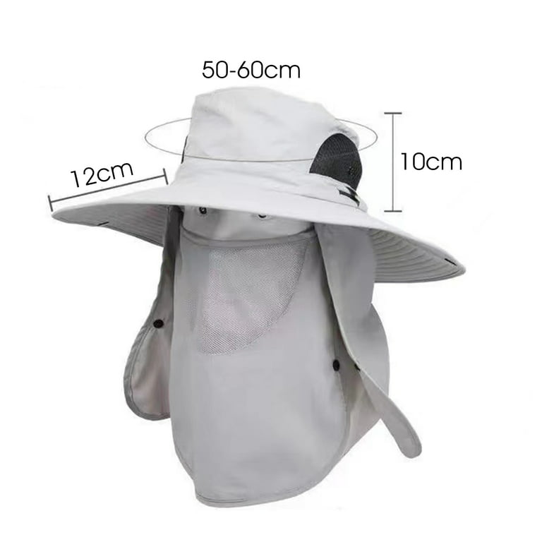 Sun Hat w/ 2 Fans Wide Brim Fishing Hats For Men and Women UV Protection  I6G1