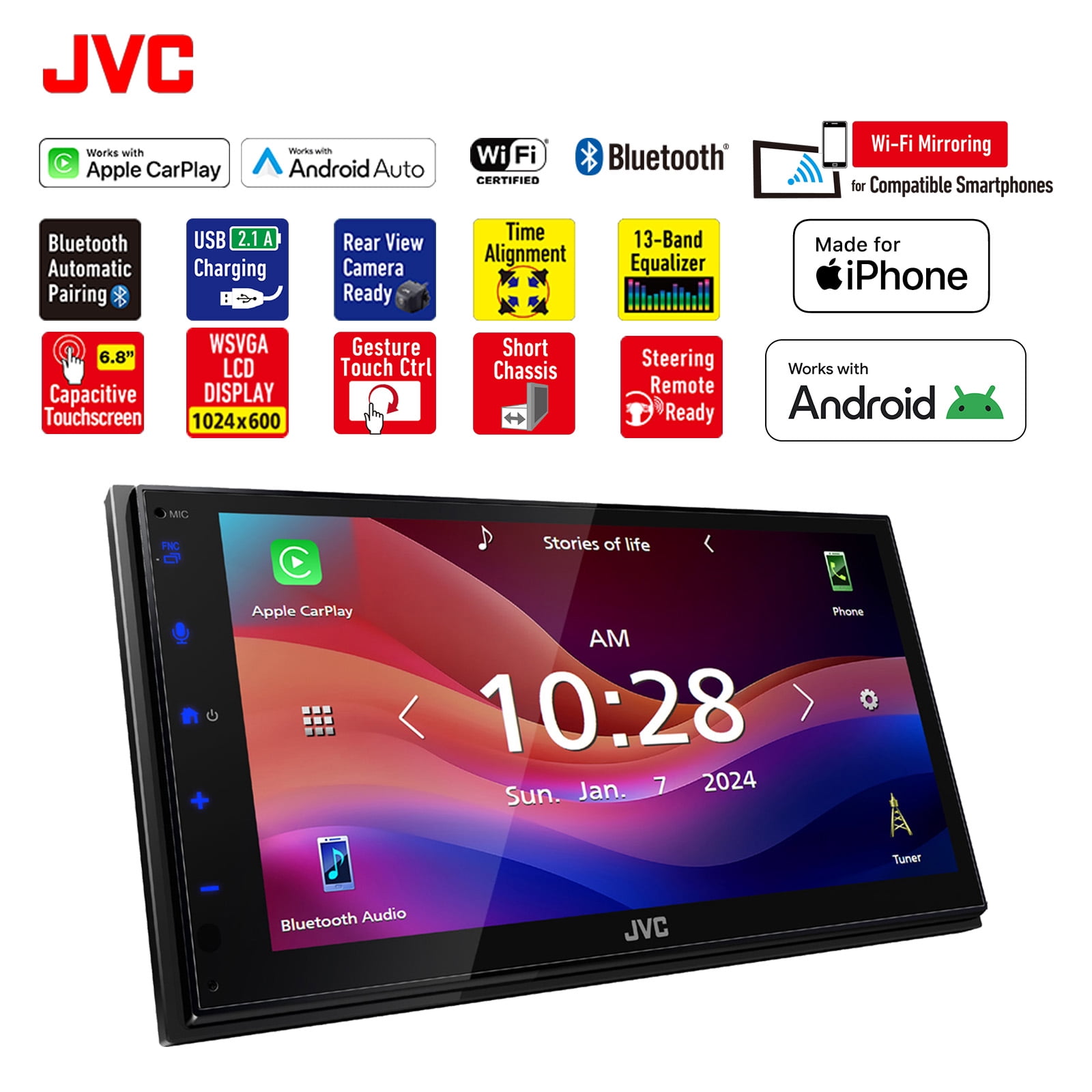 JVC KW-M690BW 6.8