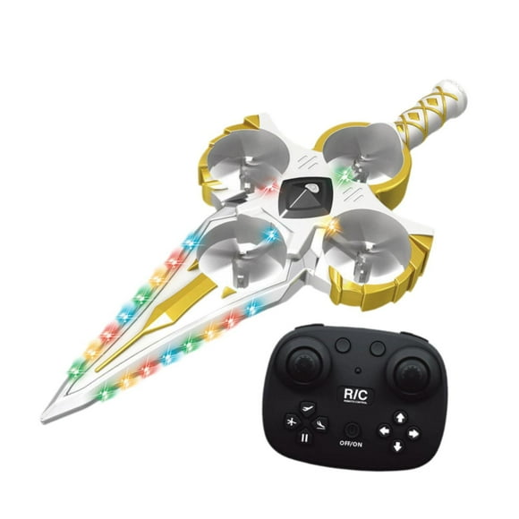 Modelo Avión Juguete Upgraded Sword RC Airplane con Control de Gestos y Mando a Distancia Acrobacias 360 degree Flip Material Pp Duradero Iluminación LED Adecuado para Niños y Adultos Fiestas Oro