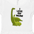 thumbnail image 4 of Inktastic I Love my Mom with Baby and Mommy Brontosaurus Girls Baby Dress, 4 of 5