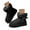 Black, variant on Women's Snow Boots Suede Platform Furry Lined Mini Winter Booties No Slip Warm Waterproof Outdoor Ankle Boots Black 9