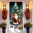 thumbnail image 5 of Darzheoy 35x71 Inch Christmas Door Cover with Santa Claus Pattern for Door Decoration Festival Party Home Decor, 5 of 6