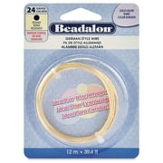 Beadalon German Style Wire - Gold, 24 Gauge, 0.020" x 39-2/5 ft