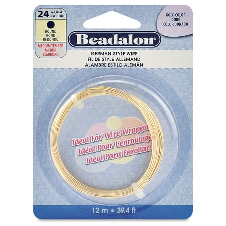 UPC: 0035926087309 | Beadalon German Style Wire – Gold 24 Gauge 0.020 x 39-2/5 ft
