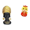 thumbnail image 1 of Estatua de mujer africana,Estante de oficina con estatua de mujer africana,Adorno de figura de resina delicado para el hogar,Estatua de serpiente china,Estatua de serpiente para el Año Nuevo, 1 of 8