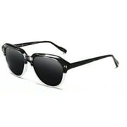 Polarized Jackie O' Classic Fashion Sunglasses Black White - White