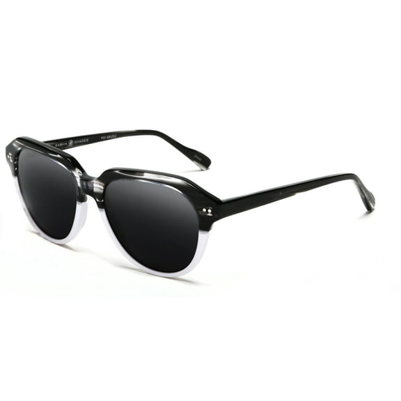 Polarized Jackie O' Classic Fashion Sunglasses Black White White - White