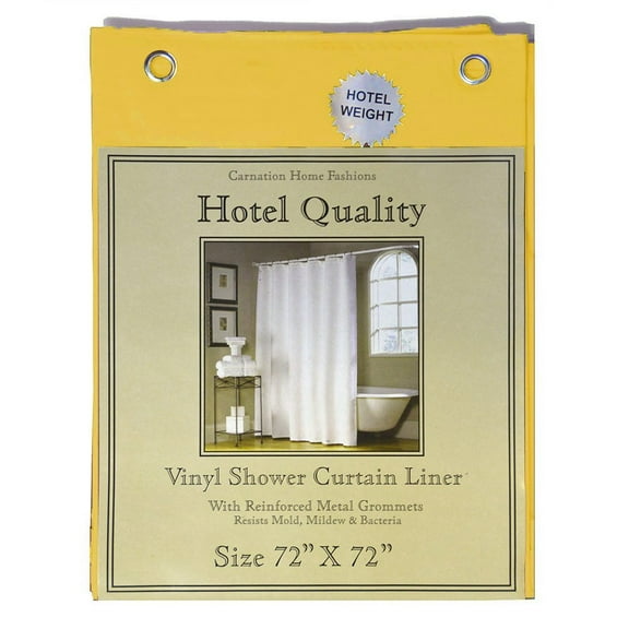 Canary Yellow Shower Curtain Liner; Hotel Weight 8 Gauge, Metal Grommets, 72"x72"
