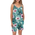 thumbnail image 2 of Xdegoge Today Prime Girls Clothes Size 5-13, Summer Sleeveless Casual Teen Romper Gradient Spaghetti Strap Short Jumpsuit with Pockets Missing Items From Delivery Flash, 2 of 7