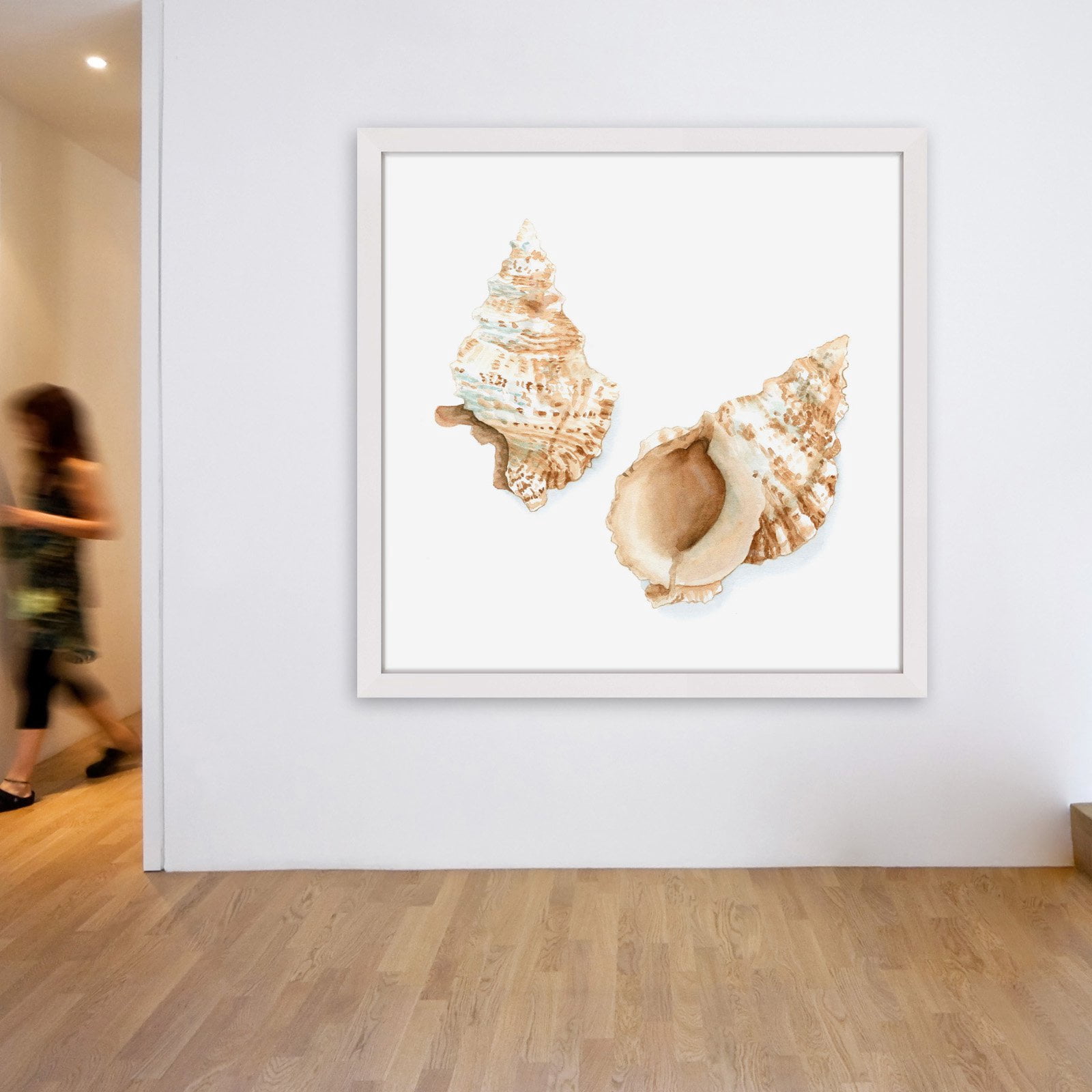 Marmont Hill "Watercolor Shells VII" Framed Painting Print