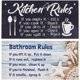 thumbnail image 1 of piezas de reglas de cocina, letrero de madera, reglas de baño, placa de madera, decoración colgante para puerta, letrero rústico rectangular de madera, pintura colgante, arte de pared, cuerda de, 1 of 6