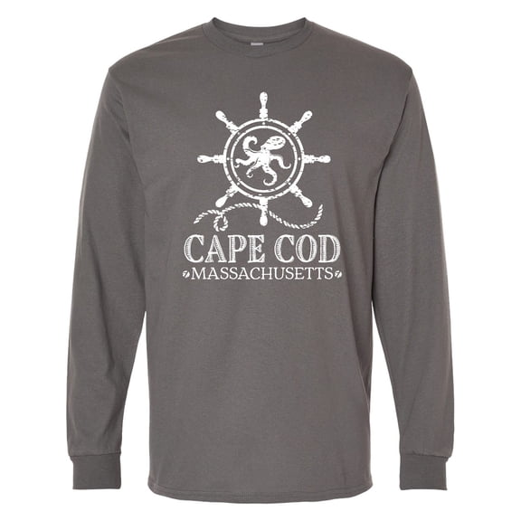 Inktastic Cape Cod Massachusetts Nautical Long Sleeve T-Shirt