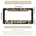 thumbnail image 3 of 1 Pcs Explore Nature Adventure License Plate Frame License Plate Frame,License Plate Cover for Car Decorative Parts,Aluminum License Plate Bracket Holder Rust-Proof for US Standard Car, 3 of 8