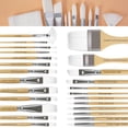 thumbnail image 2 of CONDA Paint Brushes Set of 24 Different Shapes Professional Painting Brushes for Oil, Acrylic Canvas and Watercolor Painting (White), 2 of 5