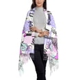 thumbnail image 2 of Honeii Eiffel Tower and Hearts Print Scarf Oversized Scarf Tassel Fall Winter Thick Scarf Warm Shawl Women,Women's Scarves & Wraps, 2 of 8