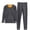 Dark Gray, variant on ZVNAΖH Men's Heavyweight Fleece Lined Thermal Underwear Set, Crewneck Long Sleeve Top and Pants, Winter Warm Base Layer Sleepwear, L-4XL