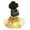 Black/Gold LED, variant on Petitebelle Rhinestones Mardi Gras Clown Hat Puppy Dog Dress (Black/Gold LED, X-Small)