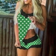thumbnail image 2 of Kaemgyyd Women 2 Pieces Pajama Set Lace Printing Sleeveless Cami Top with Shorts Pjs Sets Sleepwear, 2 of 5