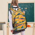 thumbnail image 7 of FORMRS School Backpack 17" Student Travel Bag with Laptop Compartment, Yellow Sardines Pattern, 7 of 7