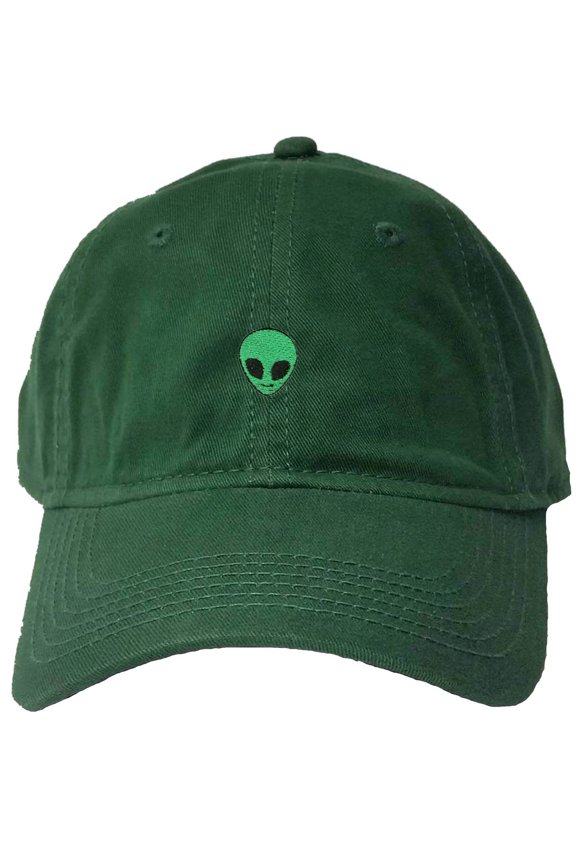 Adult Alien Head Embroidered Deluxe Dad Hat