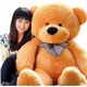 thumbnail image 1 of Wholesale 200cm Big Size Classic Teddy Bear Plush Skin High Quality Low Price Bear Coat Birthday Gift Valentine Gift For Girlslight brown Deng Xun unisex, 1 of 2