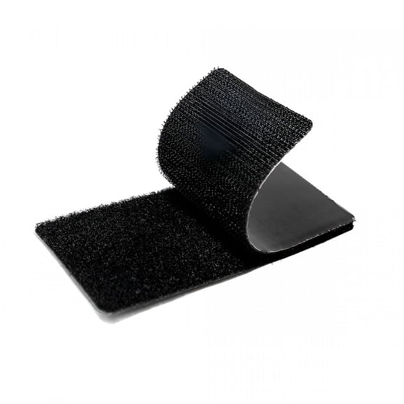 AUQ 2 x 4 Inch - 15 Sets - Adhesive Square Hook and Loop Tape - Heavy Duty Strips - Sticky Back Fastener
