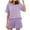 Purple, variant on MuXiKeJi Clothes Two Piece Summer Outfits 2 Piece Sets Cruise Lounge Set Sleeveless Tank & Shorts Pajama Set with Pockets