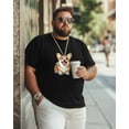 thumbnail image 4 of Men's T-Shirt Corgi Dog Cute Short Sleeve Casual Tee Classic Crew Neck T-Shirt for Men, L, 4 of 7
