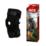 ACE Brand Hinged Knee Brace, Provides Firm, Stabilizing Support and Compression to Muscles and Joints, Adjustable Knee Brace With Knee Straps, Right or Left Knee Brace, One Size Fits Most