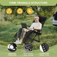 thumbnail image 4 of TROPOW Zero Gravity Chair, 29 Inch Padded Lounge Chair Indoor, Outdoor Reclining Chair w/Removable Cushion&Headrest, Upgraded Lock and Cup Holder, Folding Recliner for Camping, 440 lbs, Black, 4 of 7
