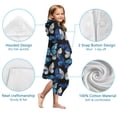 thumbnail image 7 of Blue White Butterfly Pattern Hooded Bath Towel，50"x30" for Ages 3 To 12 Kids, Quick Dry Lightweight Soft Microfiber Hood Beach Towel Cover Up for Kids, 7 of 7