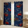 thumbnail image 2 of Manfei Blue Red Racing Car Black Out Curtains for Boys, Cartoon Motorcycle Curtains Pack of 2 (42x63 Each), Modern Checkered Flag Bedroom Curtains, Curtains and Drapes Decor, 2 of 6