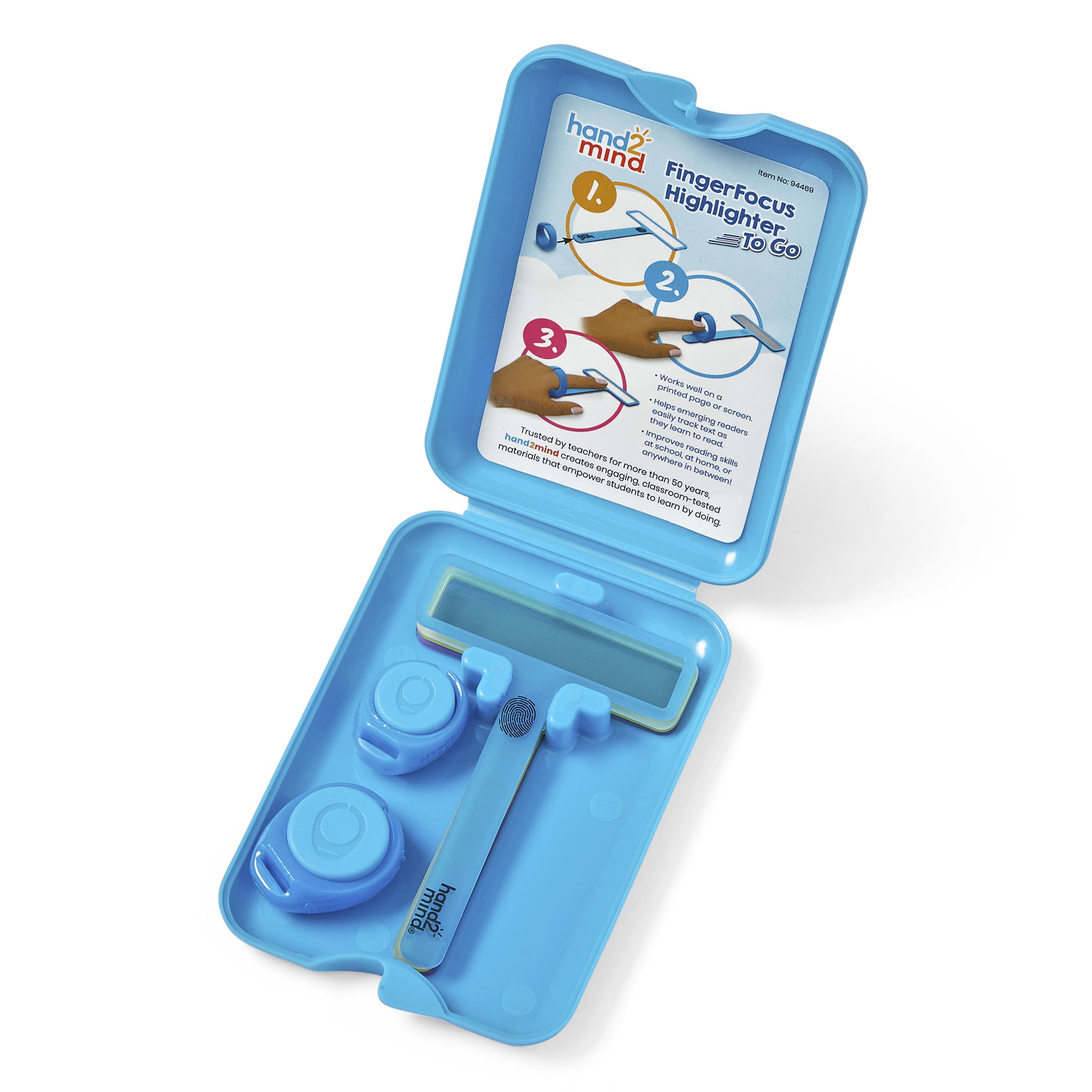 hand2mind FingerFocus Highlighter To Go, Dyslexia Tools For Kids, Guided Reading Strips, ADHD Tools