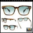thumbnail image 2 of Gentlemanly Retro Fashion Vintage Vibe Horn Rim Rectangle Plastic Sunglasses Tortoise - Green, 2 of 8