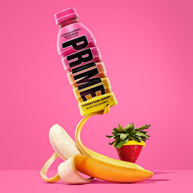 Prime Hydration Strawberry Banana, Bevanda Aromatizzata Alla Banana E Fragola Da 500ml – American Uncle - Foto 4