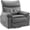 Gray, variant on Swivel Recliner Chair with Massage and Remote Control - Ergonomic Lounge Chair with Side Pocket, Black