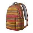 thumbnail image 2 of Handmade Look Bohemian Daypack - Large 17" Laptop Carrier with Reinforced Straps | Heavy Duty Tribal Print School Bag for University Students, Trendy Earth Tone Essential Organizer, 2 of 6