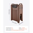 thumbnail image 2 of VEVOR Insulated Beverage Dispenser, 5 Gal/19L Hot and Cold Beverage Server with Spigot & Handle, Food-Grade Thermal Drink Dispenser Cooler for Tea Coffee Water in Cafes & Restaurants, Brown, 2 of 9