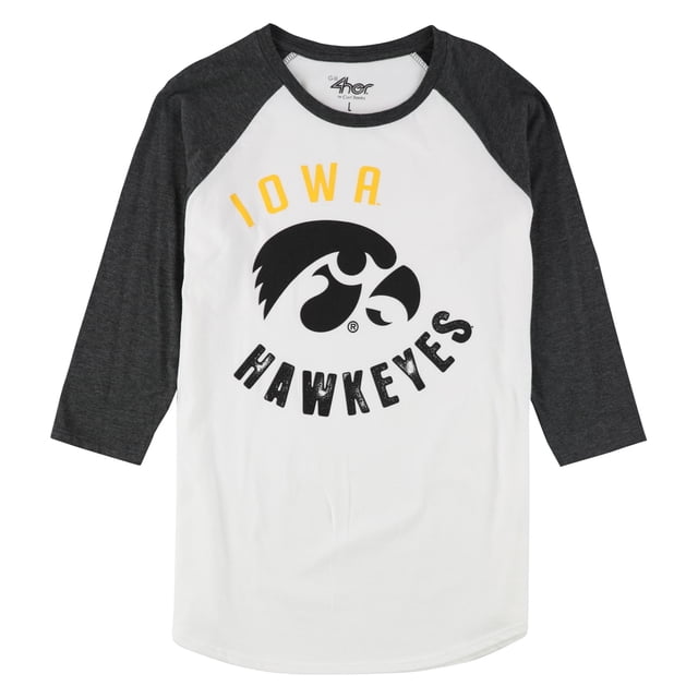 G-III Sports Womens Iowa Hawkeyes Graphic T-Shirt, White, Medium