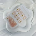 thumbnail image 2 of Medium Press on Nails Short Almond Fake Nails Floral Nude Pink Acrylic False Nails with Smiling Daisy Design Spring Glue on Nails for Women 24 Pcs Style 9 0.04 Fl Oz (Pack of 24), 2 of 4