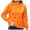 Orange, variant on Sweaters for Women Comfortable Polka Dot Printing Long Sleeve Round Neck Sweater Top Red