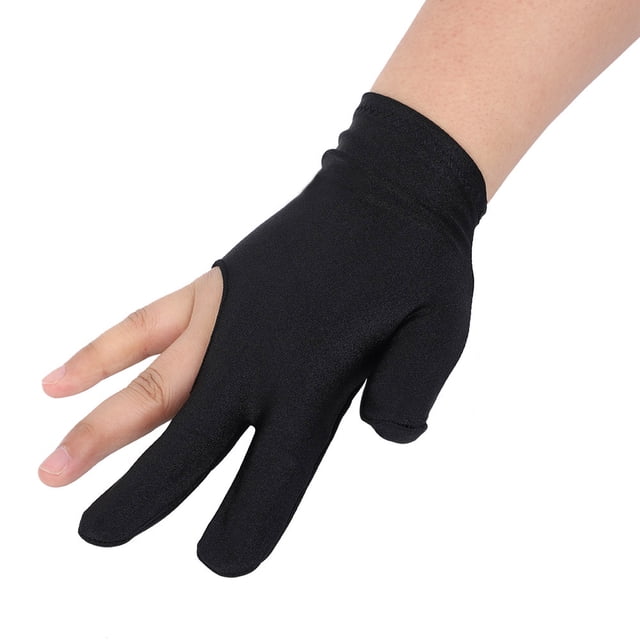Guante de taco de billar inglés Unisex, Protector de mano izquierda con tres dedos, 2 uds.
