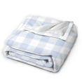 thumbnail image 2 of KLL Fleece Blanket Plush Throw Blanket Blue Checkboard ,Soft Fuzzy Cozy Flannel Blanket for Couch Sofa Bed.(50"x40" ), 2 of 7