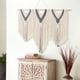 thumbnail image 5 of Tapiz bohemio grande de macramé para colgar en la pared, 110x80cm, hecho a mano, con borlas grises y beige, tapices bohemios para decoración de pared de dormitorio, decoración de balcón, decoración, 5 of 5