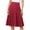 Wine, variant on Womens Midi Skirts Summer Casual Flowy A-Line Skirt Trendy Pleated Skirts