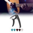 thumbnail image 4 of Electric Guitar Capo, Easy To Use Quick Release ABS Clear Tone Guitar Capo Set Portable  For Banjo For Mandolin Black, 4 of 8
