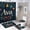 style-372, variant on 4 Piece Bathroom Shower Curtain Sets Personalised Christmas Tree Baubles Bathroom Sets with Curtain Rug Toilet Cover And U Shaped Mat Custom Name Bathroom Shower Curtains Sets for Bathroom Decor Set